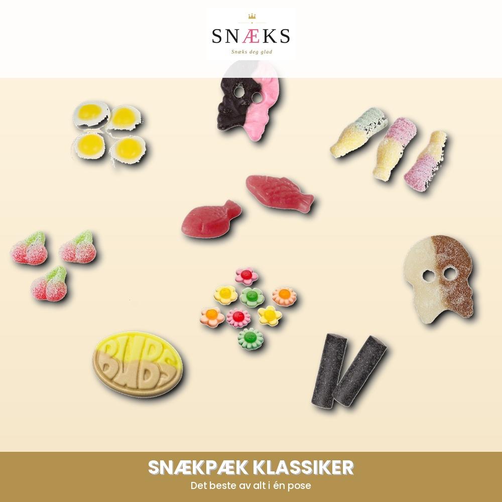 Snækpæk - Klassiker - Ferdigpakket Smågodt