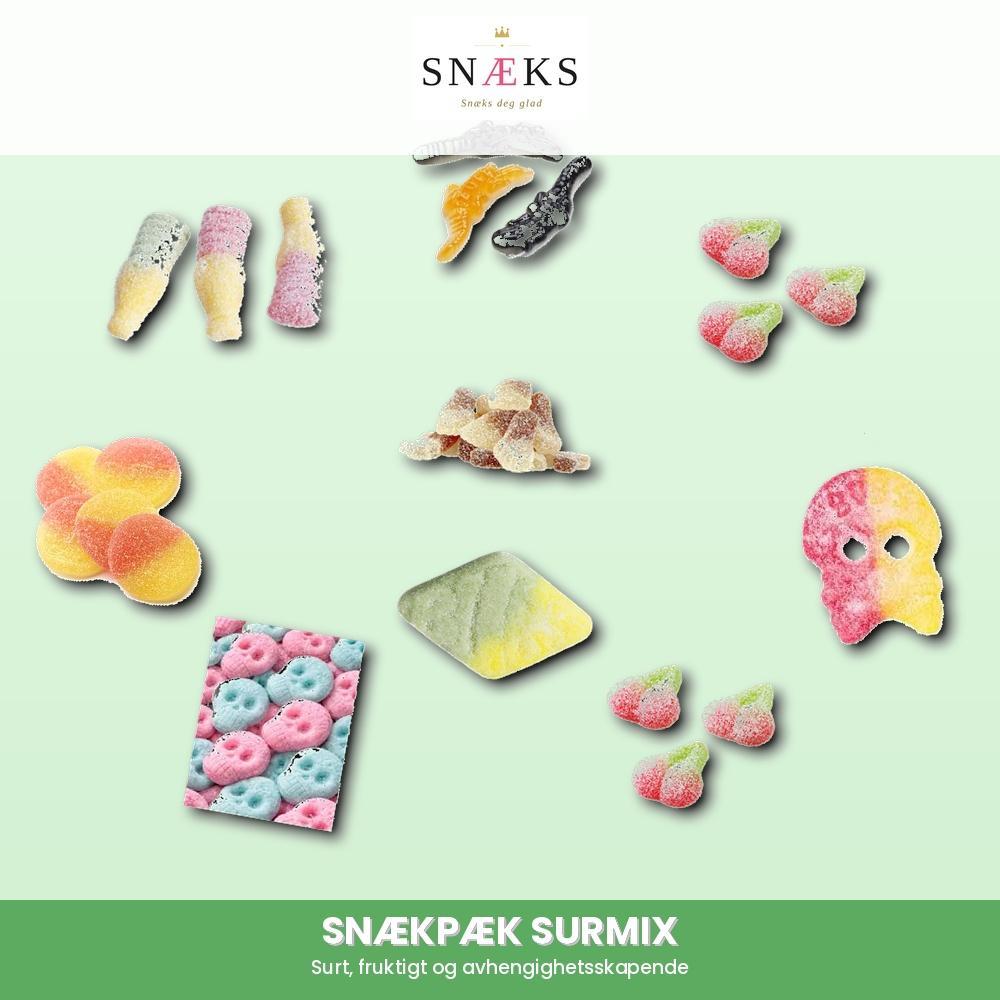 Snækpæk - Surmix - Ferdigpakket smågodt